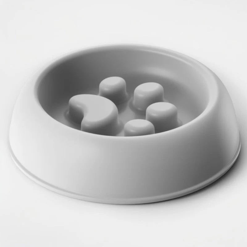 Slow Feeder Dog Bowl | Paw Print Anti-Choking Feeding Bowl